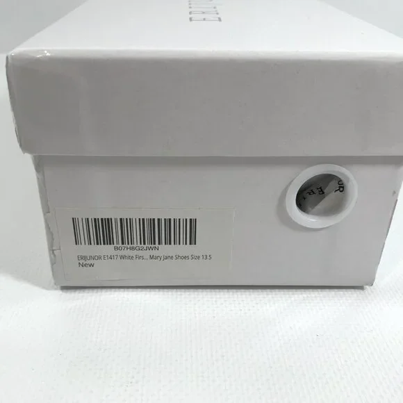 Girls Satin Shoes White 1.5 Communion Bridal Shoes Floral Rhinestone Ankle Strap - Picture 11 of 13